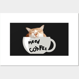 Need Coffee (Grey Cup) Posters and Art